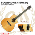 Scorpion SA190C Series Acoustic Guitar - SA 190 C Gitar Akustik Original Asli
