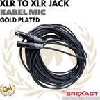 SREXACT XLR to XLR Microphone Cable - Kabel Mic 3 Pin Gold Plated