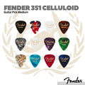 Fender 351 Celluloid Medley Guitar Pick, 12-Pack, Medium - Pick Gitar Bass