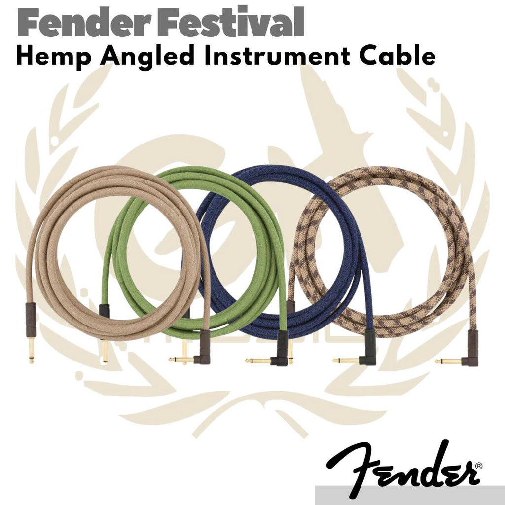 Fender Festival Hemp Angled Instrument Cable | Kabel Gitar Instrumen