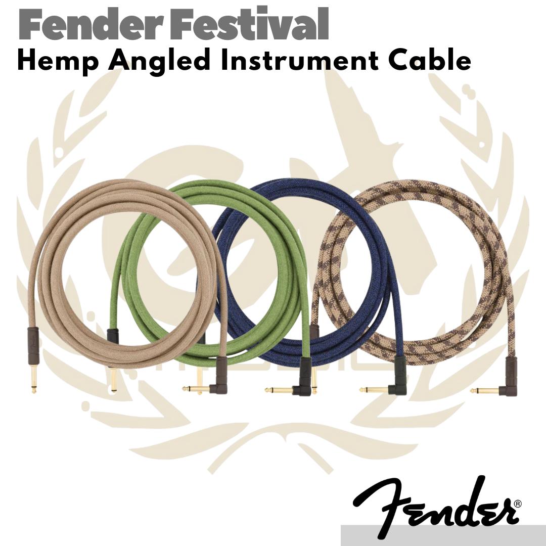 Fender Festival Hemp Angled Instrument Cable | Kabel Gitar Instrumen