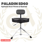 Paladin SD60 Hydraulic Drum Throne w/ Backrest - Kursi Bangku Drum SD-60