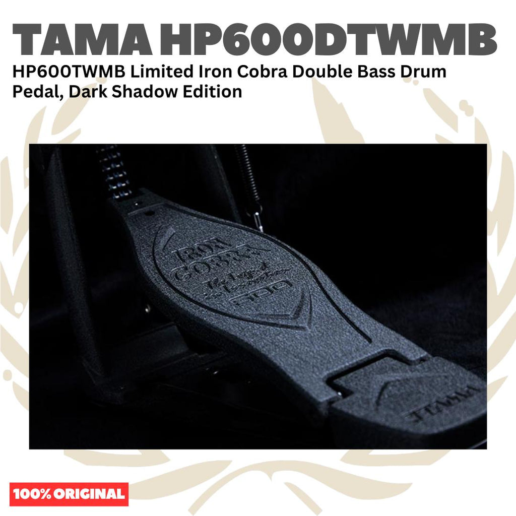 TAMA HP600DTWMB Limited Iron Cobra Double Bass Drum Pedal, Dark Shadow Edition - HP600TWMB Dabel Twin Pedal Kick Bass Drum Original Asli