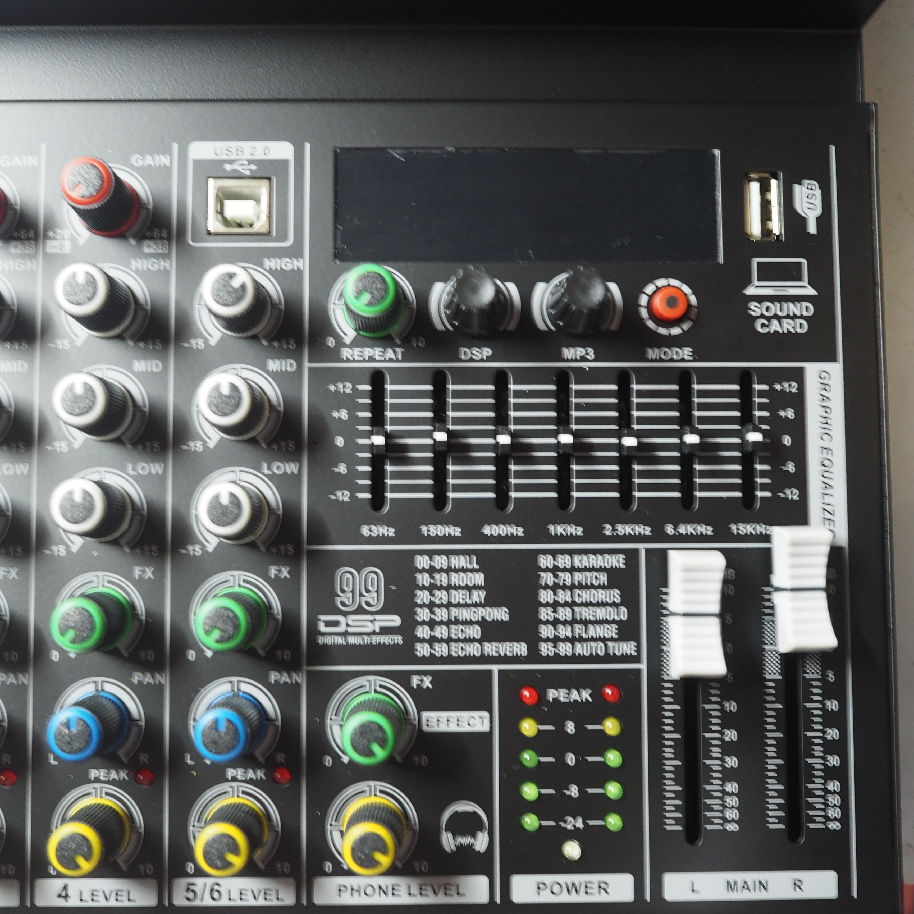 RECORDING TECH ELEGANT 6 - MIXER 6 CHANNEL PODCAST RECORDING KARAOKE