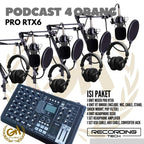 RECORDING TECH PRO RTX6 PLUS RT - BM800, PAKET PODCAST 4 ORANG KOMPLIT