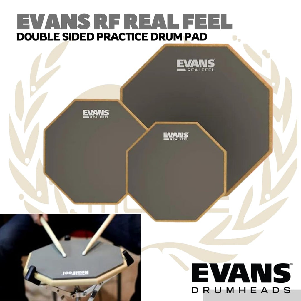 EVANS RF Double Sided Practice Pads | Drum Pad latihan Real Feel