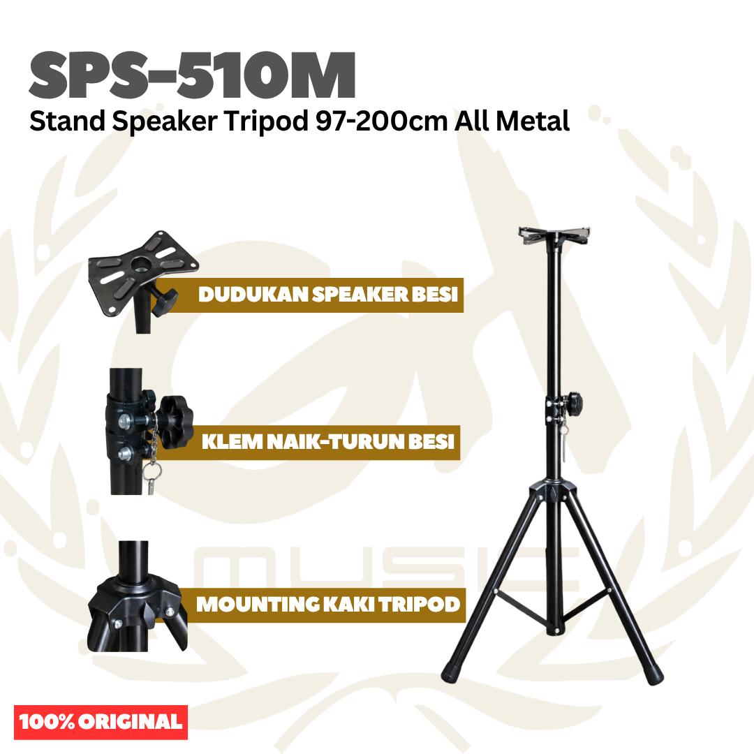 Stand Speaker Tripod 97-200cm All Metal SPS-510M