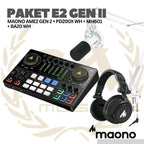 PAKET MAONO E2 GEN 2 - AME2 Gen II - 1  MIC PLUS MH601 - Podcast, Streaming, Recording