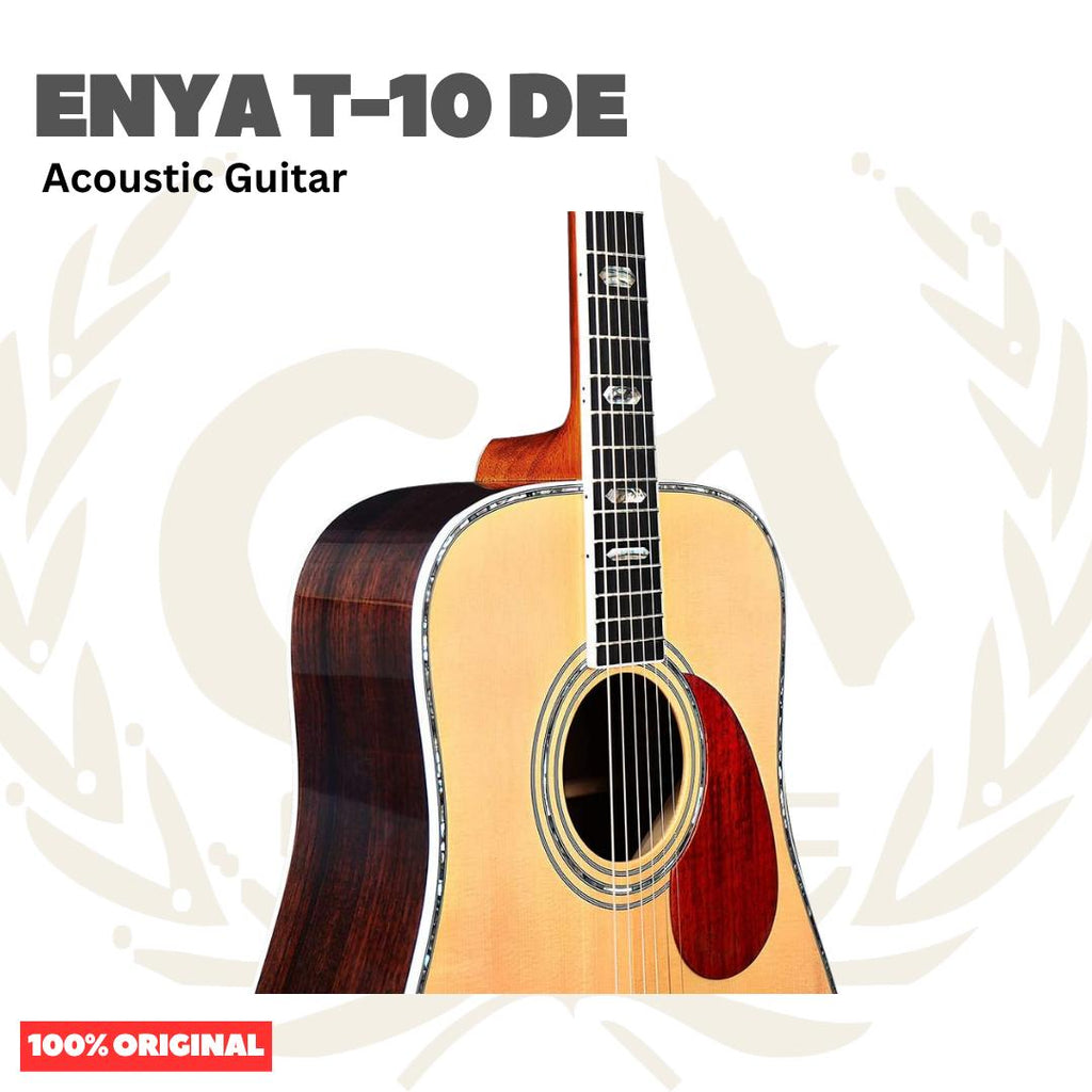 Enya T-10 DE Acoustic Dreadnought Guitar - Gitar Akustik T10 DE