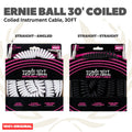 Ernie Ball 30' Coiled Instrument Cable Coiled 30FT - Kabel Instrumen 9.14m PVC