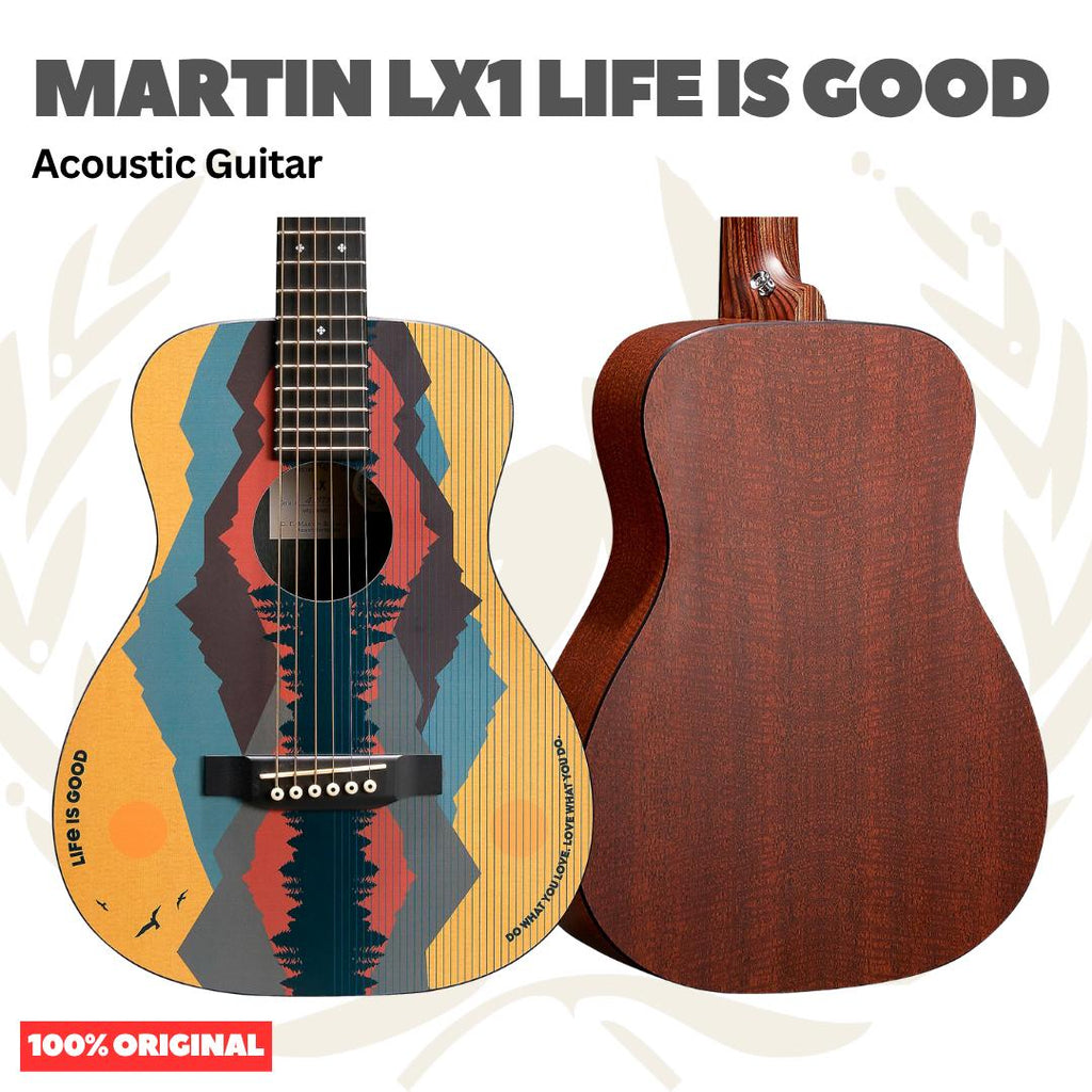 Martin LX1 LIFE IS GOOD Little Martin Acoustic Guitar w/Bag - Gitar Akustik