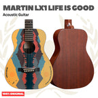 Martin LX1 LIFE IS GOOD Little Martin Acoustic Guitar w/Bag - Gitar Akustik