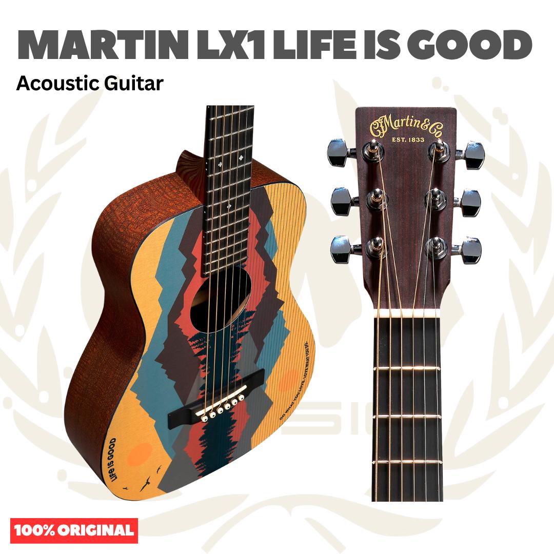 Martin LX1 LIFE IS GOOD Little Martin Acoustic Guitar w/Bag - Gitar Akustik