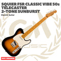 Squier FSR Classic Vibe 50s Telecaster Electric Guitar, Maple FB - Gitar Listrik Elektrik Original Asli