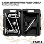 TAMA HP910LWN Speed Cobra Twin Pedal w/Case