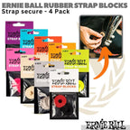 ERNIE BALL RUBBER STRAP BLOCKS 4 Packs | Pelindung Strap Gitar Bass