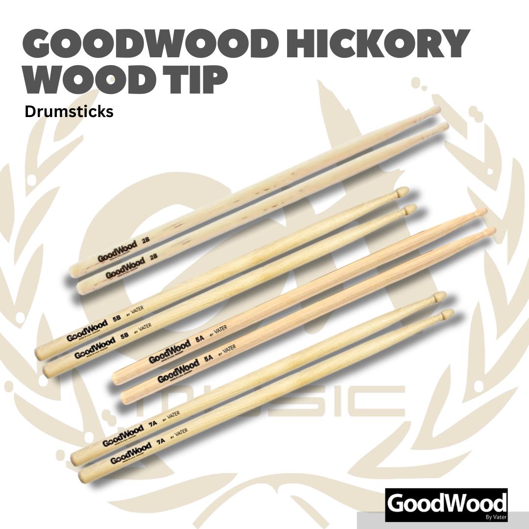 GOODWOOD by Vater Hickory Wood Tip Stick Drum - Stik Drum