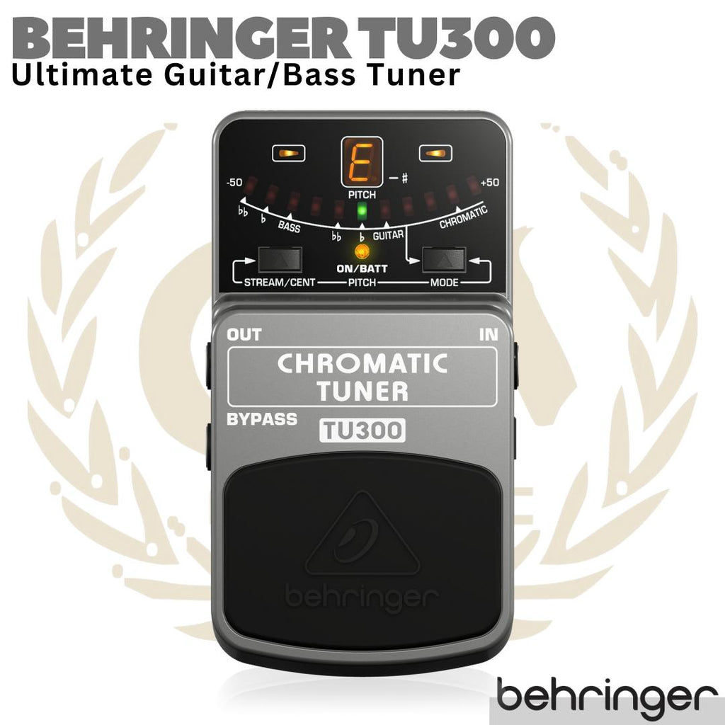 BEHRINGER TU300 Chromatic Guitar Bass Tuner Pedal | Gitar Stompbox