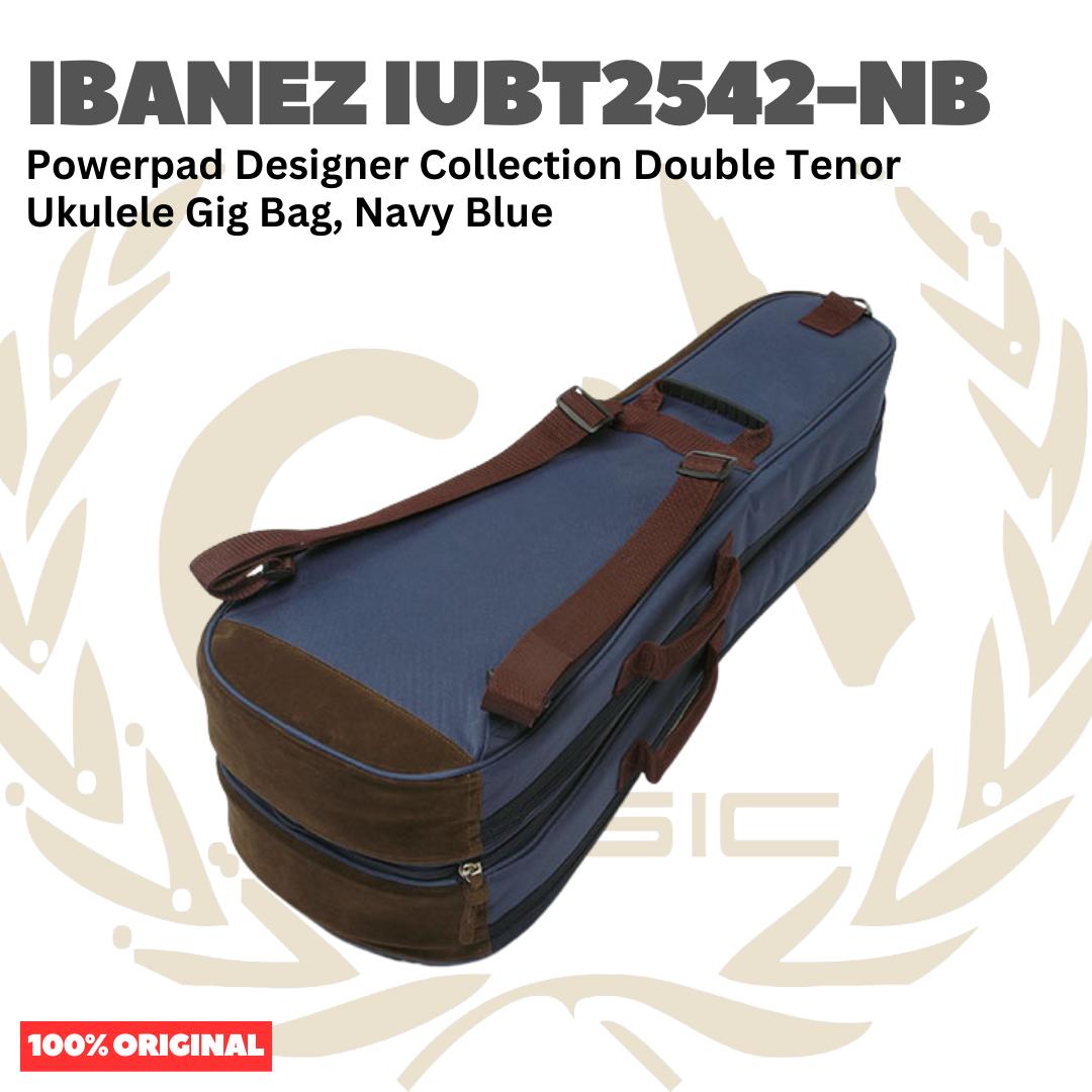 Ibanez IUBT2542-NB Powerpad Designer Collection Double Tenor Ukulele Gig Bag, Navy Blue - Tas Ukulele Tenor Isi 2 Original Asli