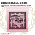Ernie Ball 2330 Concert/Tenor Nylon Ball End Low G Ukulele Strings, Clear - Senar Ukulele