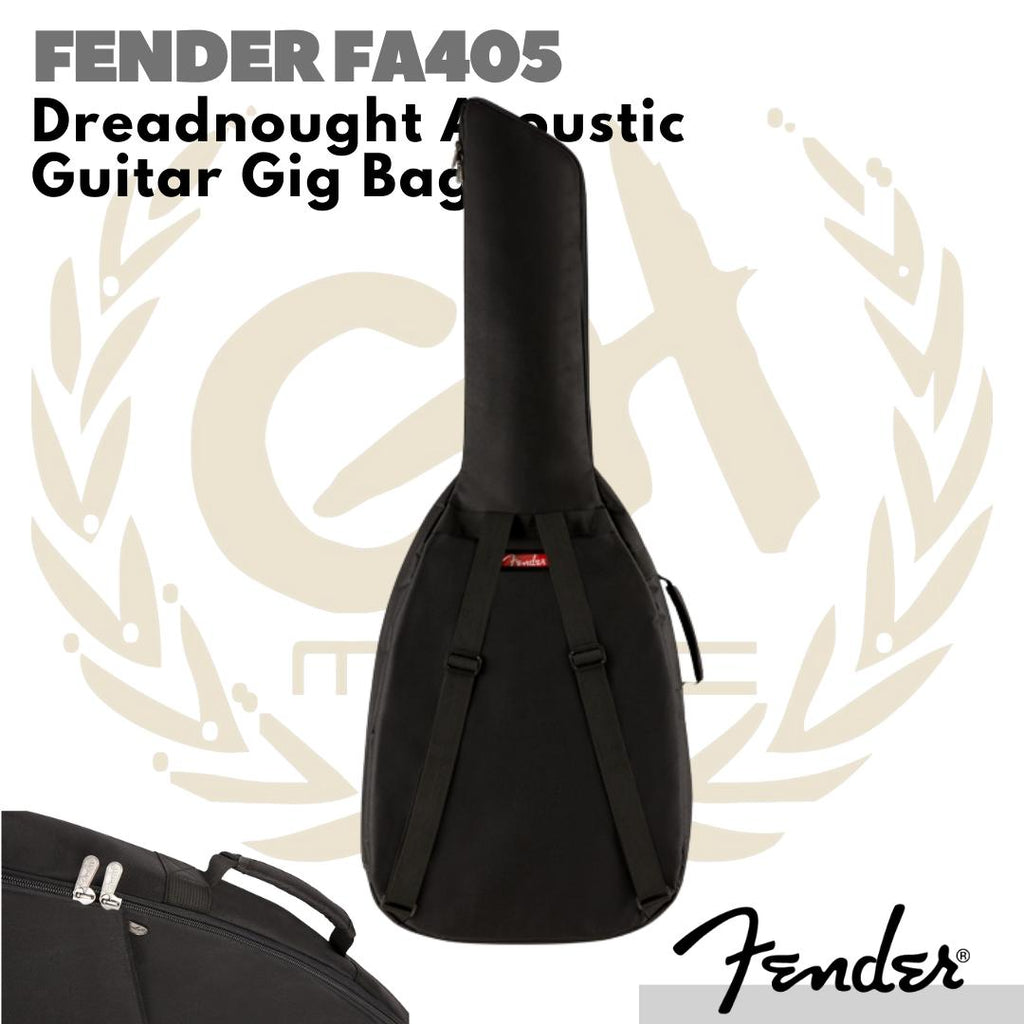 Fender FA405 Dreadnought Acoustic Guitar Gig Bag | Tas Gitar Akustik