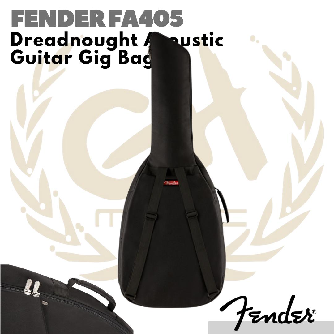 Fender FA405 Dreadnought Acoustic Guitar Gig Bag | Tas Gitar Akustik