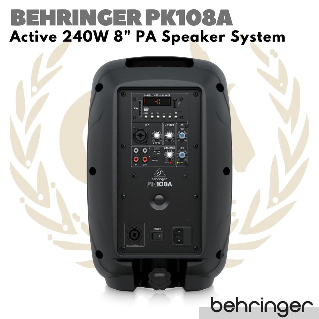Behringer PK108A Active 240W 8 inch PA Speaker | Spiker Aktif PK108 A
