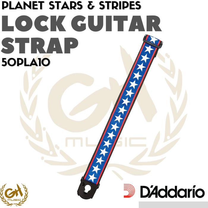 D'ADDARIO PLANET LOCK GUITAR STRAP Stars & Stripes 50PLA10