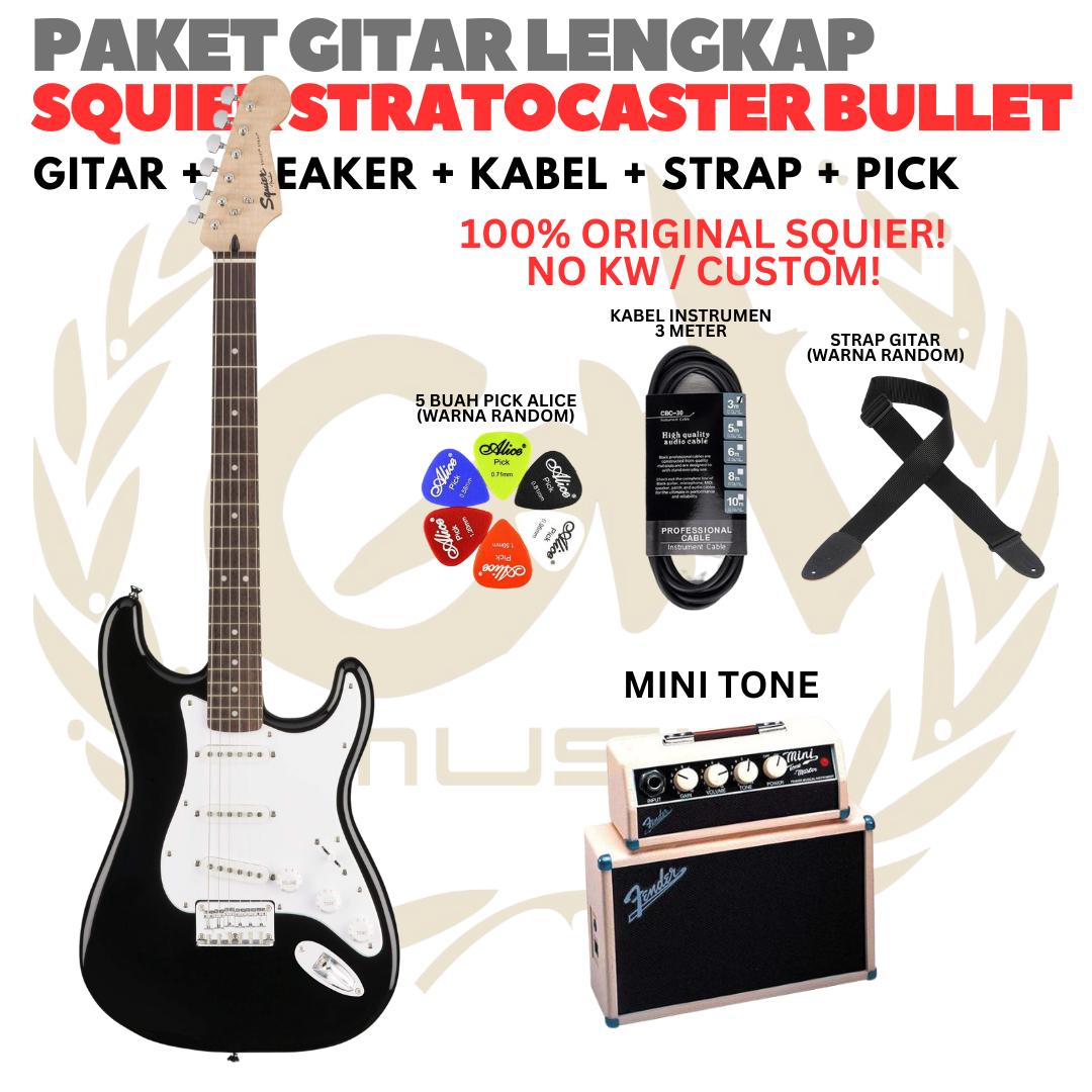 PAKET GITAR SQUIER STRATOCASTER BULLET Electric Gitar | GUITAR PACK