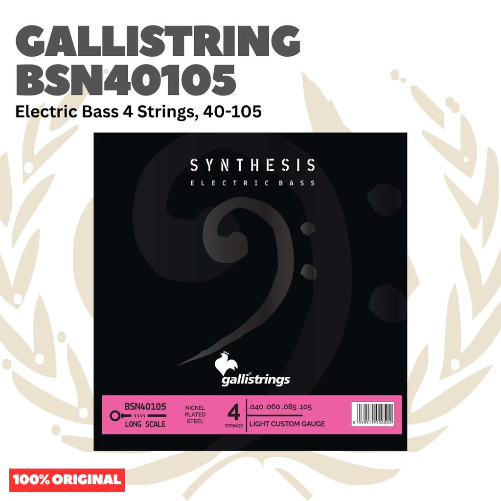 GALLISTRINGS BSN40105 Electric Bass 4-Strings 40-105 Long Scale - Senar Bass Listrik Elektrik Galli Strings Original Asli