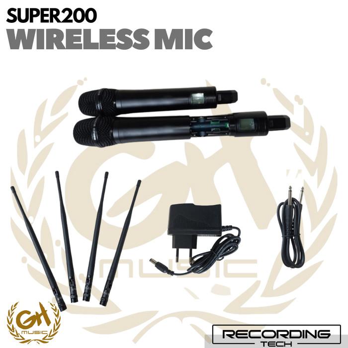 RECORDING TECH RT SUPER200 WIRELESS MICROPHONE - 2 CHANEL MIC WIRELESS