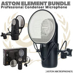 ASTON ELEMENT BUNDLE Condenser Microphone with Pop Filter & Shockmount (made in UK)