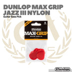 Dunlop Max Grip JAZZ III Nylon Pick Isi 6 - Pick Gitar Bass