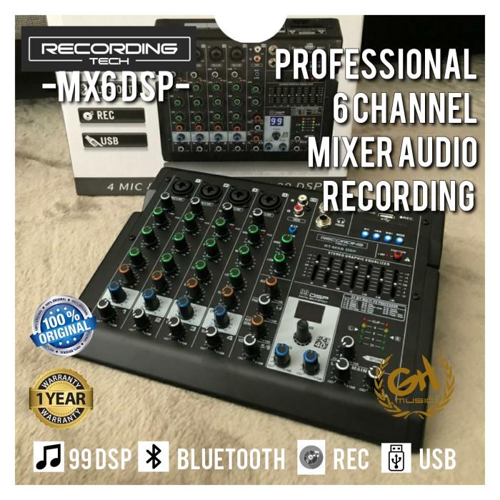 RECORDING TECH MX6DSP PROFESSIONAL 6 CHANNEL PODCAST AUDIO MIXER