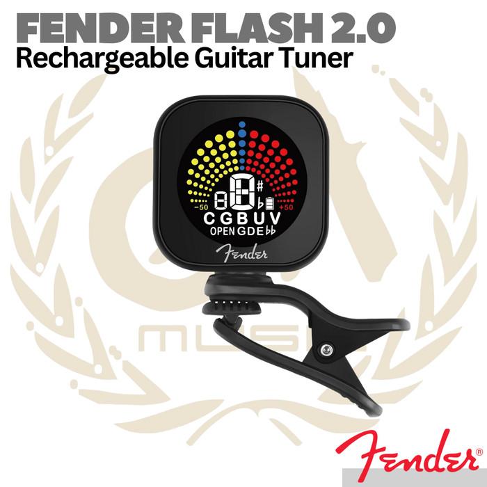 FENDER FLASH 2.0 Rechargeable Guitar, Bass, Violin, Ukulele Tuner