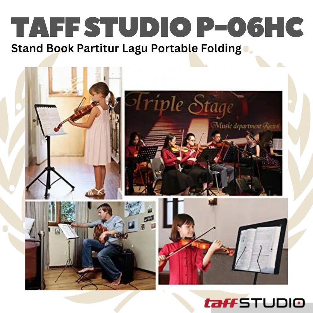 P-06HC Stand Partitur Musik Portable Folding Music Sheet Orchestra P-06HC - Stand Book P06HC Stand Lipat P 06HC