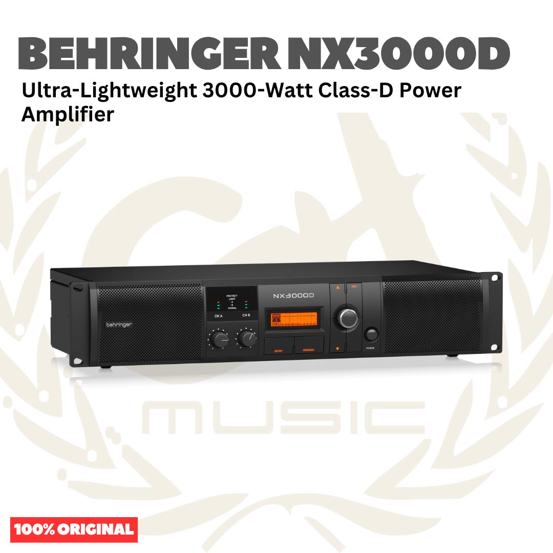 Behringer NX3000D 3000-watt, 2-Channel Class-D Power Amplifier - Power Ampli