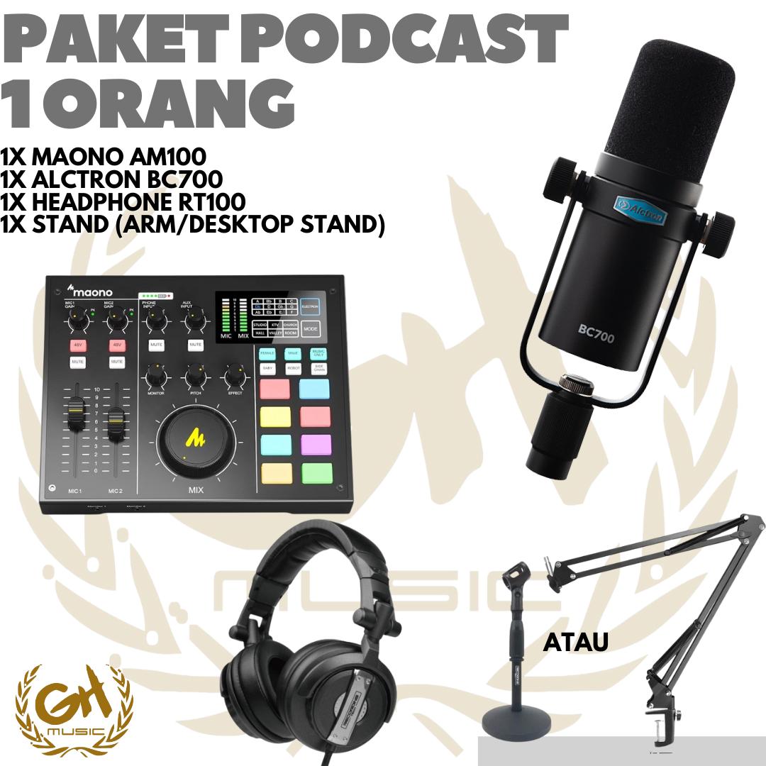PAKET PODCAST 1 ORANG ALCTRON BC700 + MAONO AM100 + HEADPHONE