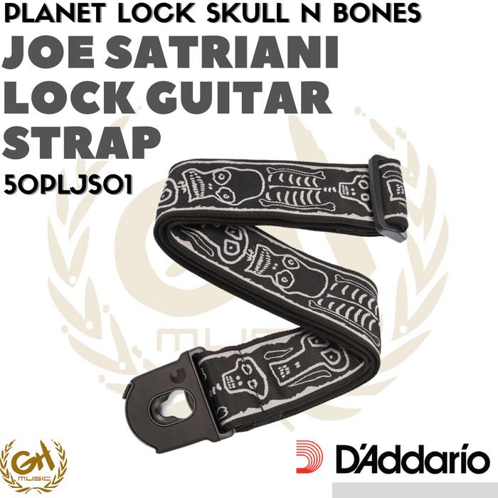 D'ADDARIO X JOE SATRIANI SKULL N BONES PLANET LOCK STRAP 50PLJS01