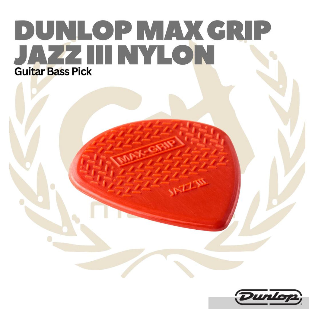 Dunlop Max Grip JAZZ III Nylon Pick Isi 6 - Pick Gitar Bass