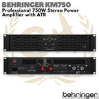 BEHRINGER KM750 Professional 750W Stereo Power Amplifier ATR | KM 750
