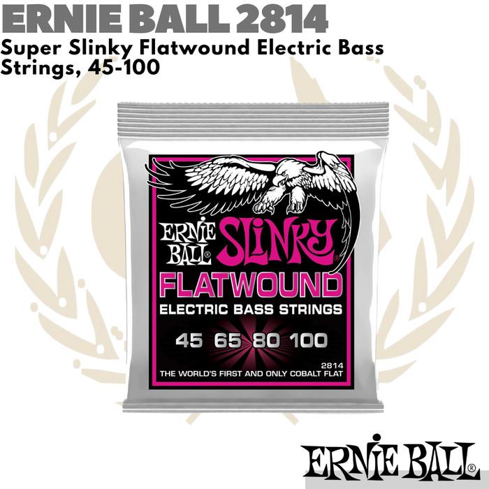 ERNIE BALL 2814 Super Slinky Flatwound | Senar Bass Elektrik, 45-100