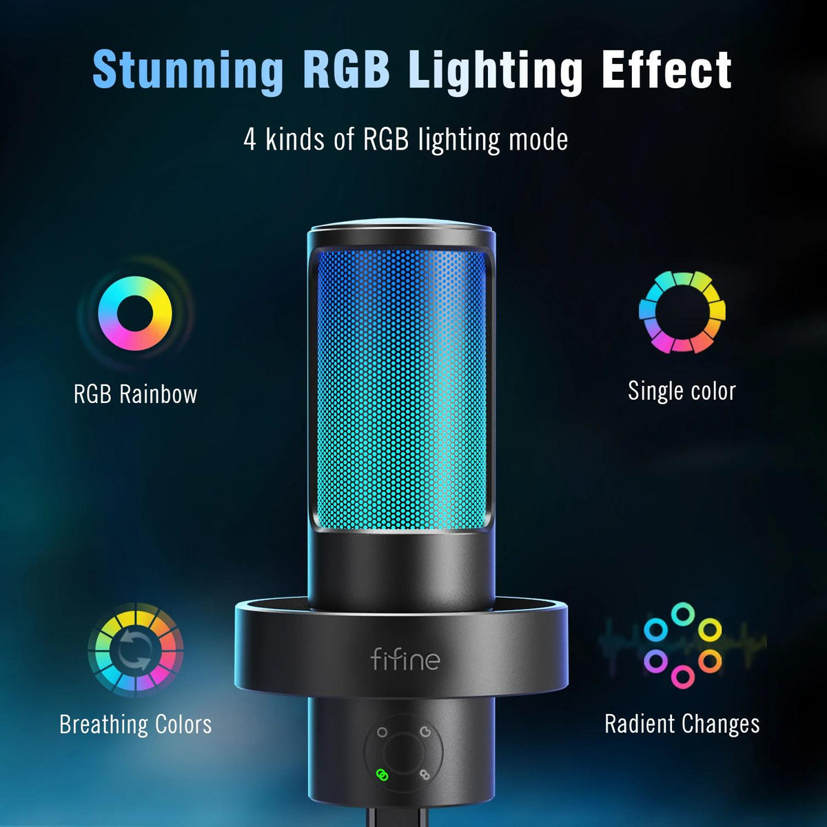 FIFINE A8 PLUS Multi Polar Pattern Condeser USB Microphone | A8+ Mic