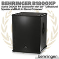 BEHRINGER EUROLIVE B1800XP Active 18 Inch 3000W PA Subwoofer | Sub