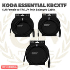 koda essential KBCXTF XLR Female to TRS 1/4 inch Balanced Cable - Kabel TRS XLR