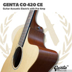 Genta CO 420 CE Acoustic Electric Guitar | Gitar Akustik With preamp CO420CE