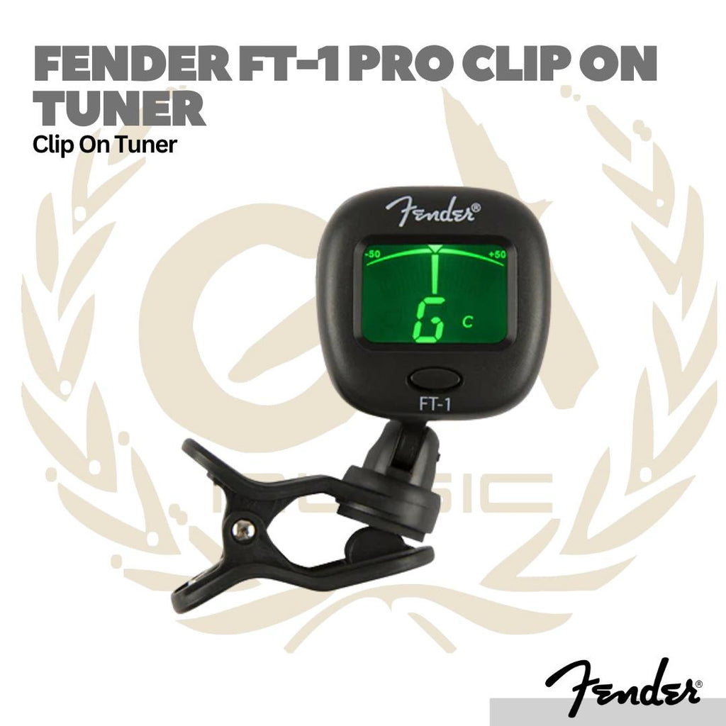 Fender FT-1 Pro Clip On Tuner - Tuner Gitar Bass