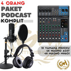 PAKET PODCAST BEREMPAT KOMPLIT MAONO A03T, MAONO MH601 PLUS MIXER