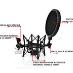 PROFESSIONAL SHOCK MOUNT SHOCKMOUNT FOR MICROPHONE SH 101