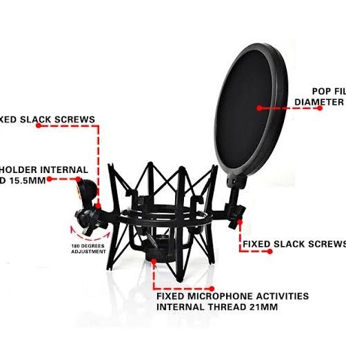 PROFESSIONAL SHOCK MOUNT SHOCKMOUNT FOR MICROPHONE SH 101